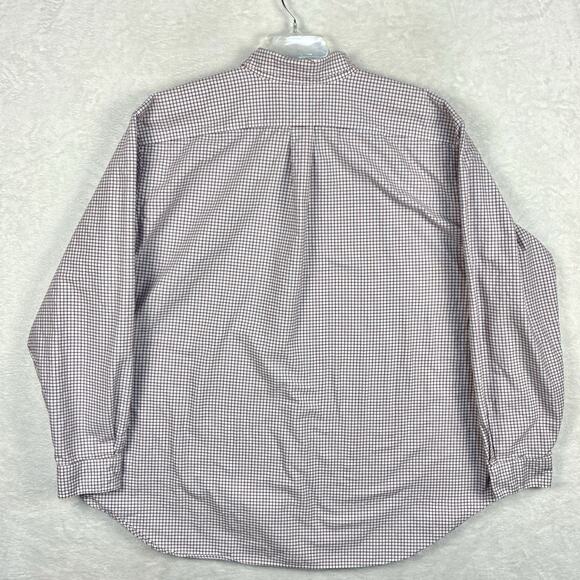 VTG Ralph Lauren Mens 2XB Blue Red Grid Plaid Preppy Classic Fit Oxford Shirt - Picture 4 of 9